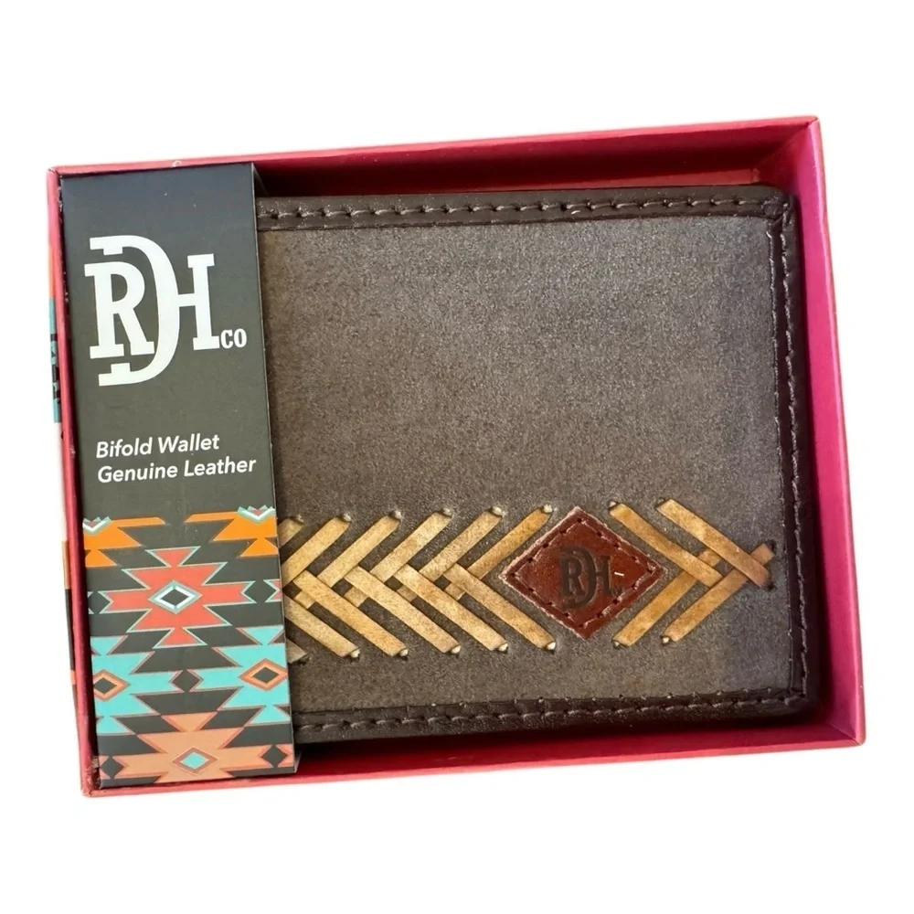 Red Dirt Hat Company Leather Bifold Wallet NWT